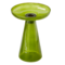 Leon Glass Taper Holder Large Green - Elegant Candle Holder for Taper Candles, 6.25" x 6.25" x 8.25"